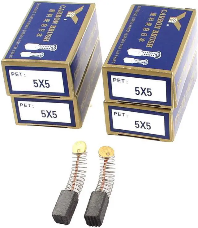 Main image of Unique Bargains 10mm x 5mm x 5mm Electric Drill Motor Rotary Power Tool Carbon Brushes 4 Pairs