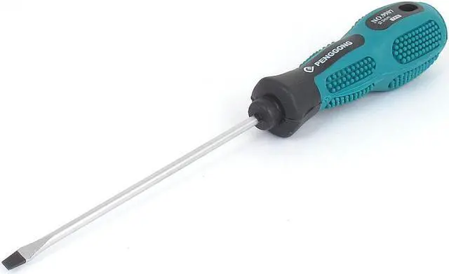 Main image of 3mmx100mm Shaft 3mm Magnetic Tip Plastic Grip Slotted Flat Head Screwdriver
