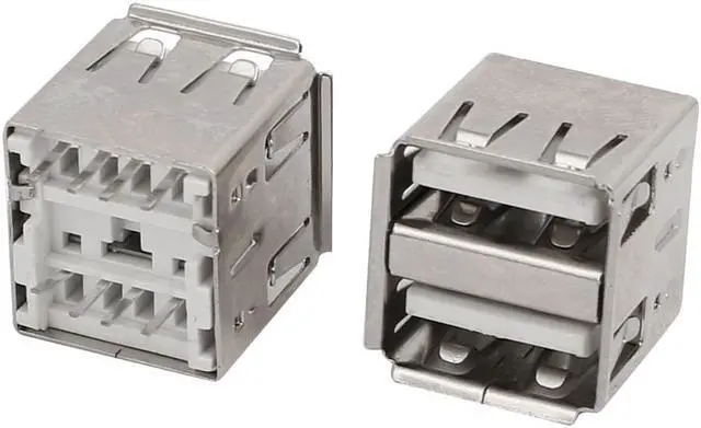 Alt view image 2 of 2 - USB Female Type-A 2.0 Jack 8-Terminal 180 Degree PCB Socket Connector 5pcs