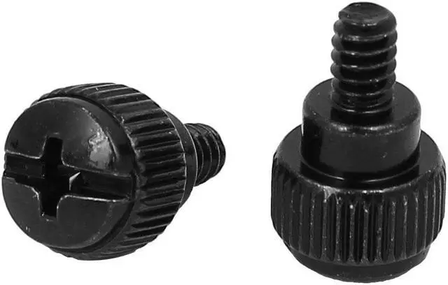Alt view image 2 of 2 - Computer PC Case Black Zinc Plated Knurled Phillips Head Thumb Screw 6#-32 40pcs