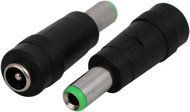 Alt view image 4 of 4 - Plastic Shell 6.3mm x 3.0mm Male to 5.5mm x 2.5mm Female DC Power Adapter Black 12pcs