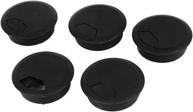Main image of Unique Bargains 5 Pcs Plastic Computer Desk Tidy Grommet Cable Outlet Hole Cover 50mm