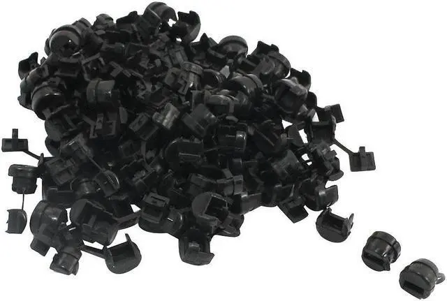 Main image of Unique Bargains 100 x Black Electrical Nylon Strain Relief Bushing for 7mm Width Cord