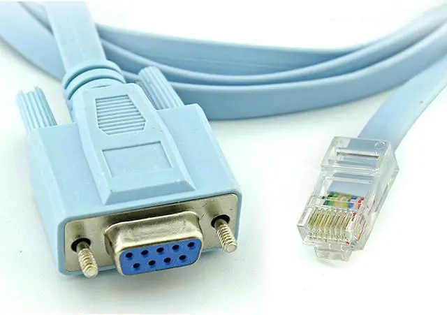 Alt view image 6 of 7 - Unique BargainsRouters Network RJ45 to 9-pin RS232 DB9 Cable Wire Convertor Blue 6Ft