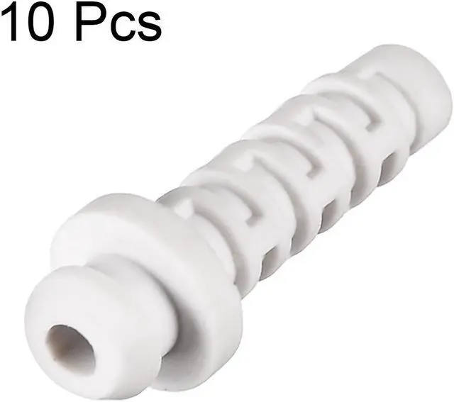Alt view image 2 of 4 - 10pcs 3mm Inner Dia PVC Strain Relief Cord Boot Protector Power Tool Hose White