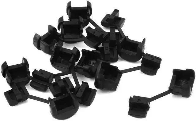 Main image of 10pcs 6mm Dia Nylon Cable Cord Tie Fixed Clip Strain Relief Bushing Black