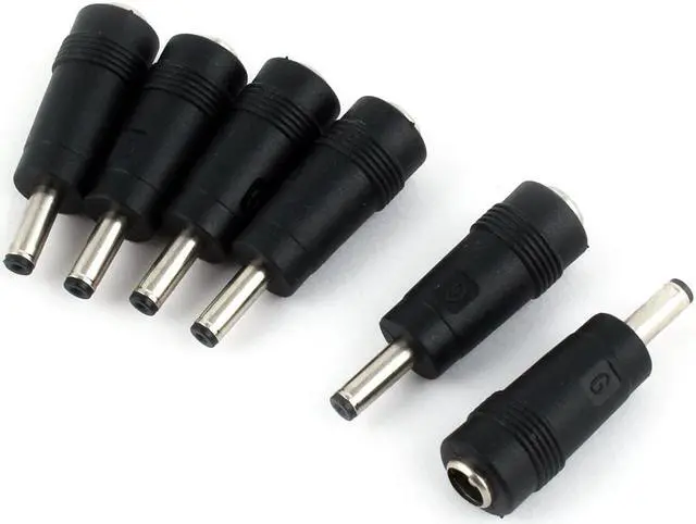 Main image of 4mm x 1.1mm Male to 5.5mm x 2.1mm Female Jack DC Power Connector 6pcs
