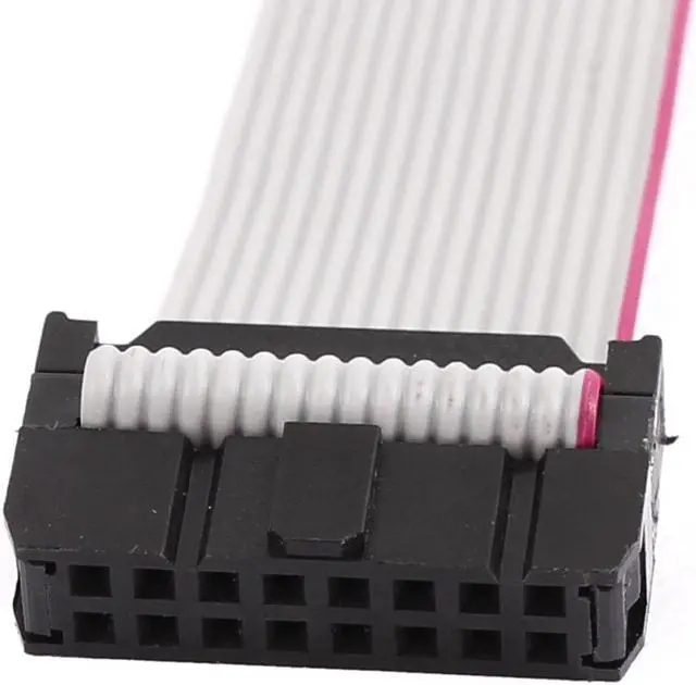 Alt view image 3 of 3 - 2.54mm Pitch 16 Pins 16 Wires F/F IDC Connector Flat Ribbon Cable 1 Meter 2pcs