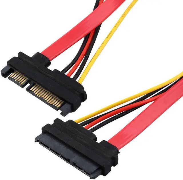 Alt view image 2 of 5 - 15+7 Pin Male to Female SATA Data Power Cable Cord