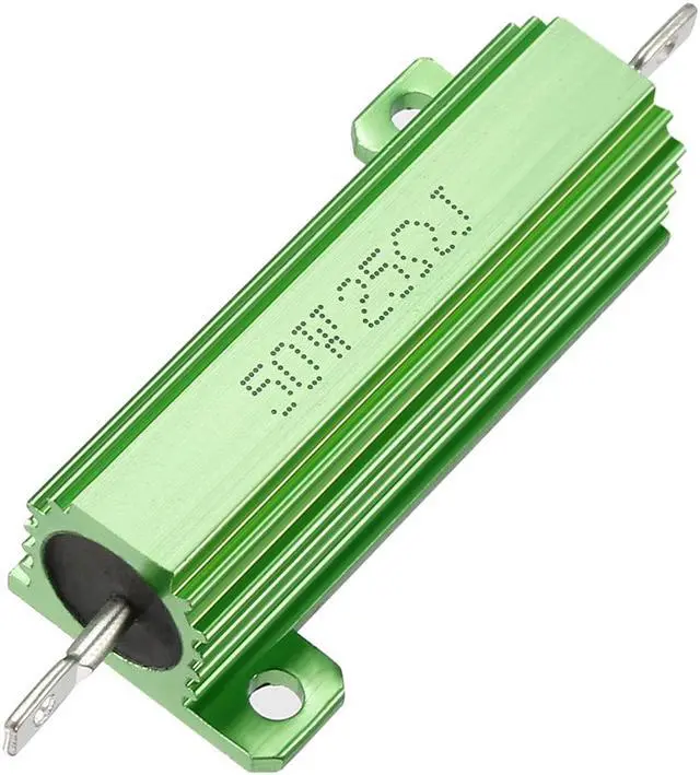 Main image of 50W 25 Ohm 5% Aluminum Housing Resistor Screw Tap Chassis Mounted Aluminum Case Wirewound Resistor Load Resistors Green 1 pcs