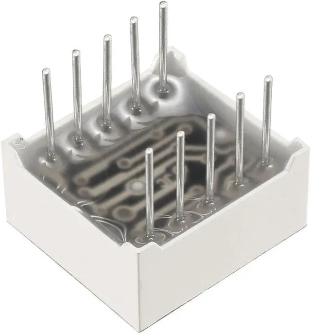 Alt view image 4 of 6 - Common Cathode 10 Pin 2 Bit 0.59 x 0.55 x 0.28 Inch 0.35" Red LED Display 5pcs