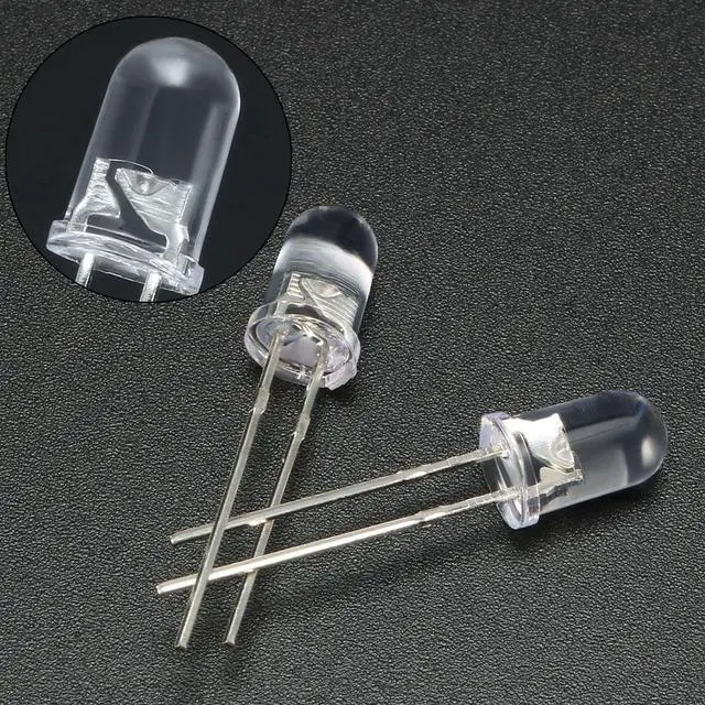 Alt view image 3 of 4 - 150pcs 5mm White Round LED Diode Electronics Component Emitting Light 3-3.4V