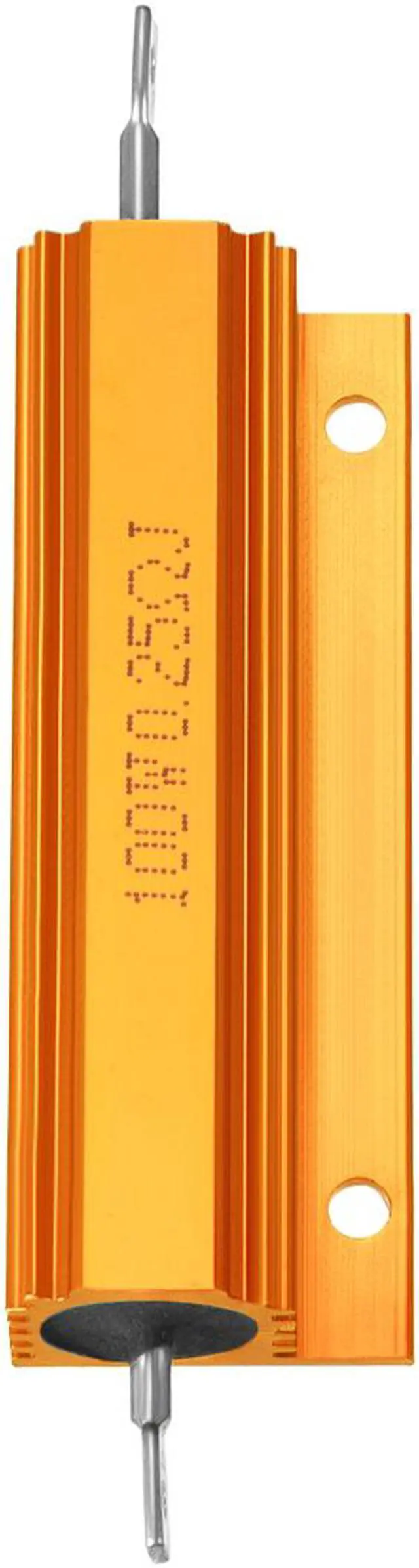 Alt view image 2 of 4 - Aluminum Case Resistor 100W 0.25Ohm Wirewound for LED Replacement Converter Gold