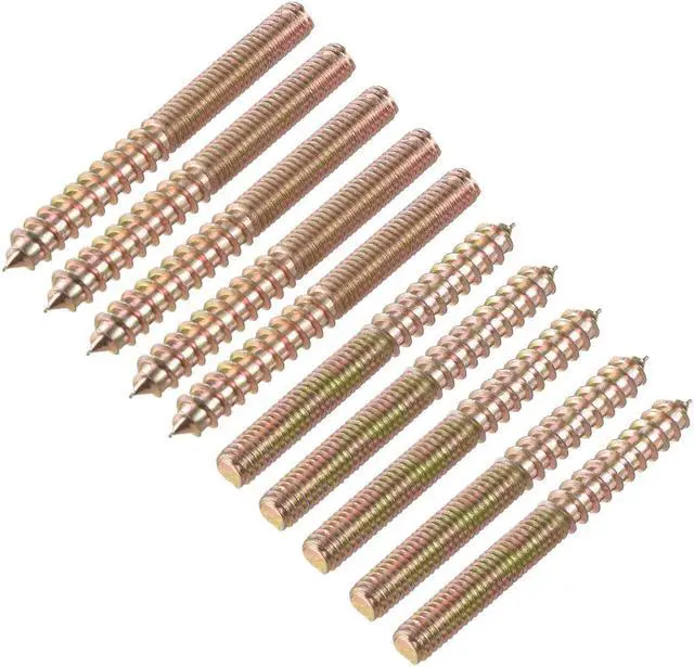 Main image of 10Pcs M6x60mm Hanger Bolt Double Headed Bolt Self-Tapping Screw for Furniture