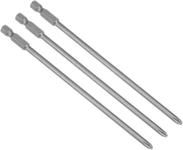Main image of 3 Pcs 1/4 Shank 150mm Length 4.5mm Phillips PH2 Magnetic S2 Screwdriver Bits