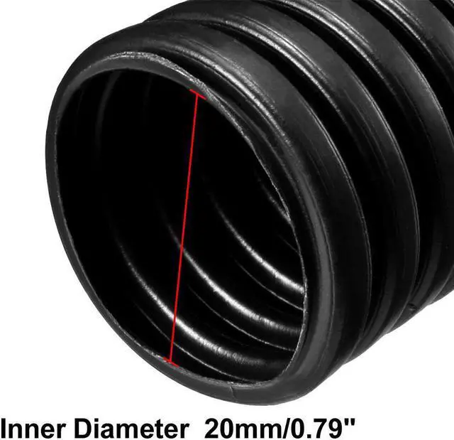 Main image of Unique Bargains 1M 25mm Outside Dia Corrugated Bellow Conduit Tube for Electric Wiring Black