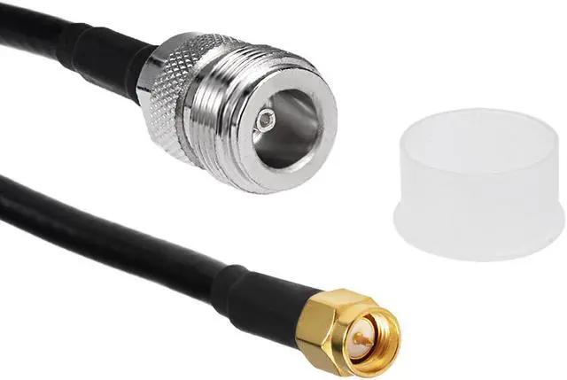 Alt view image 3 of 3 - Unique Bargains 1M N-Type Female to SMA Male Antenna RF Coaxial Extension Pigtail Cable Black