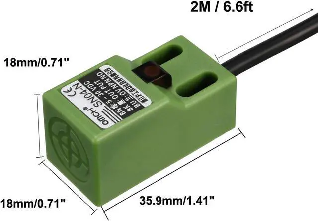 Alt view image 4 of 4 - Unique Bargains 4mm Inductive Proximity Sensor Switch NPN NO DC 5-30V 200mA 3-wire SN04-N