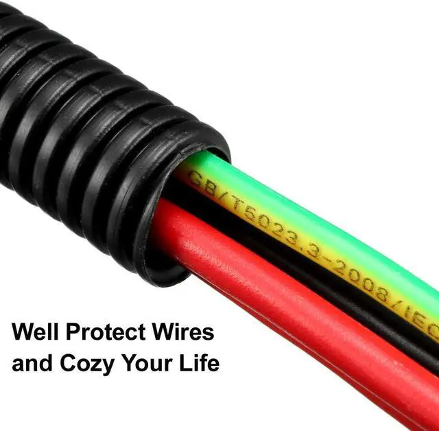 Alt view image 3 of 5 - Unique Bargains 20M 13mm Outside Dia Corrugated Bellow Conduit Tube for Electric Wiring Black
