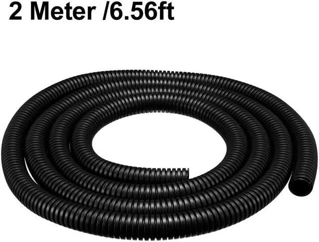 Alt view image 5 of 5 - Unique Bargains 2M 15.8mm Outside Dia Corrugated Bellow Conduit Tube for Electric Wiring Black