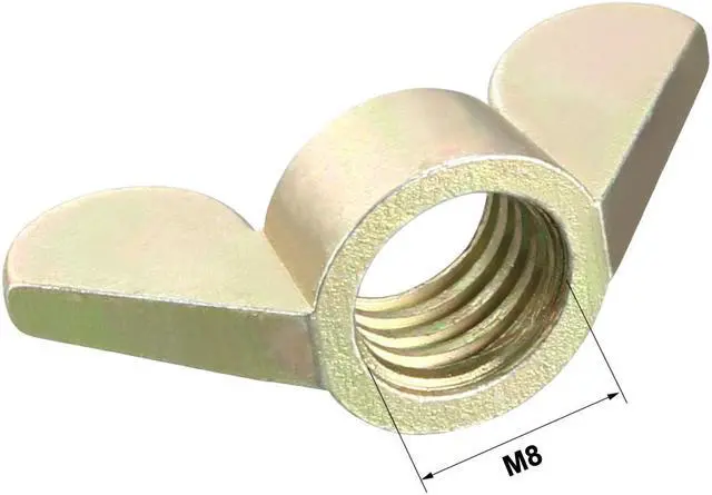 Alt view image 3 of 3 - M8 Wing Nuts Zinc Plated Fasteners Parts Butterfly Nut Bronze Tone 20pcs