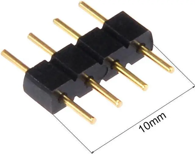 Alt view image 2 of 3 - Unique Bargains 40pcs 4 Pin Male to Male Plug Header Adapter Connector Fit RGB/3528/5050 LED Chip Strip Black