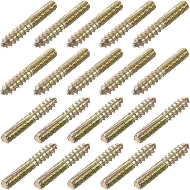 Main image of 20Pcs M6x40mm Hanger Bolt Double Headed Bolt Self-Tapping Screw for Furniture