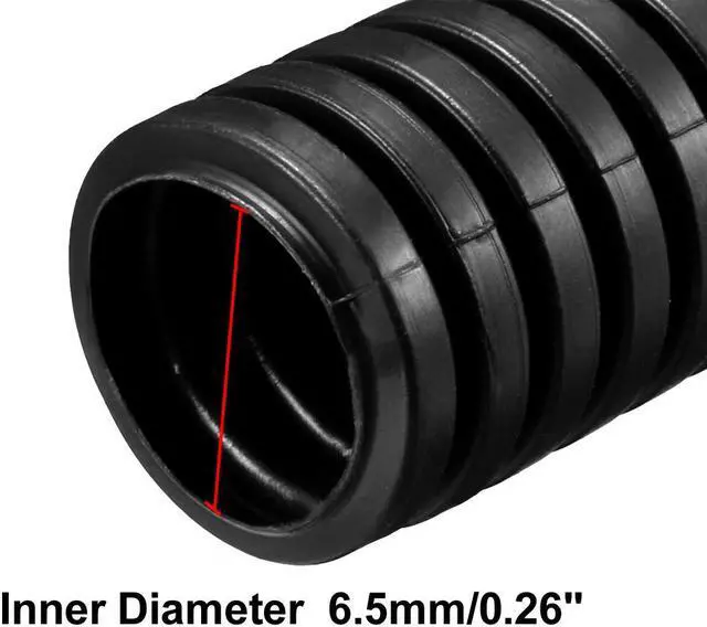 Main image of Unique Bargains 2.5M 10mm Outside Dia Corrugated Bellow Conduit Tube for Electric Wiring Black