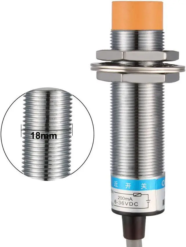 Alt view image 4 of 5 - Unique Bargains 8mm Inductive Proximity Sensor Switch NO DC 6-36V 200mA 2-wire LJ18A3-8-Z/EX