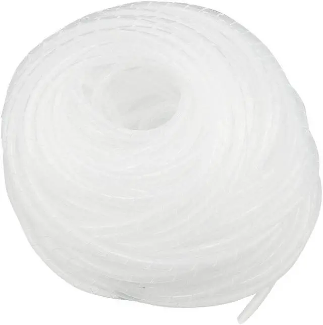 Main image of Spiral Wire Wrap Cable Wrap Cord 4mm x 14m PE Polyethylene Tubing for Computer Cable