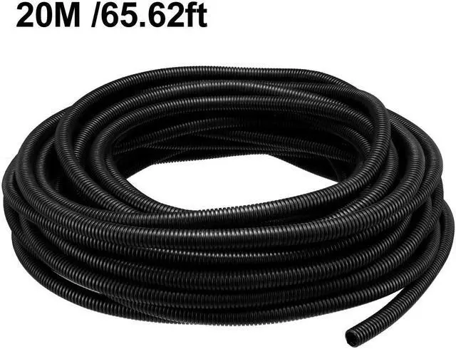 Alt view image 5 of 5 - Unique Bargains 20M 13mm Outside Dia Corrugated Bellow Conduit Tube for Electric Wiring Black