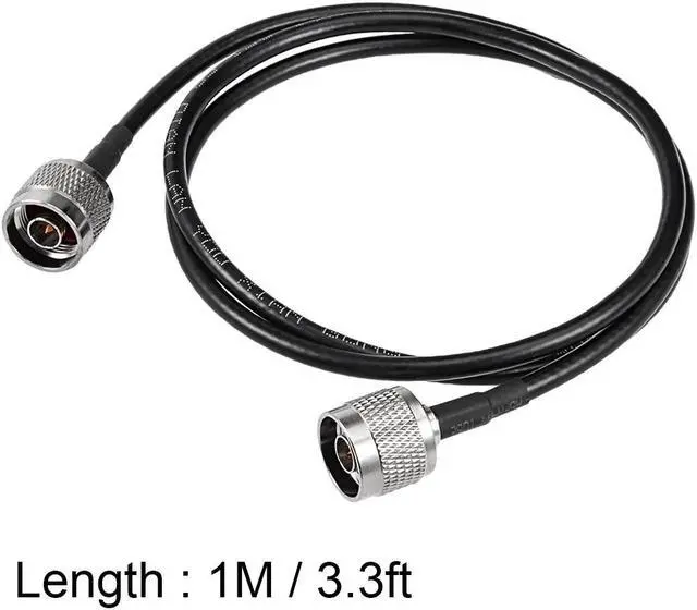 Alt view image 2 of 3 - Unique Bargains 1M N-Type Male to N-Type Male Antenna RF Coaxial Extension Pigtail Cable Black