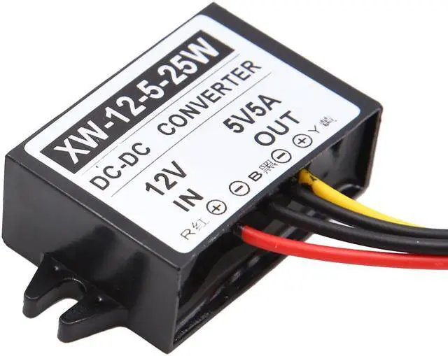 Alt view image 2 of 2 - DC 12V to 5V 5A 25W Car Step Down Reducer Power Supply Transformer Converter