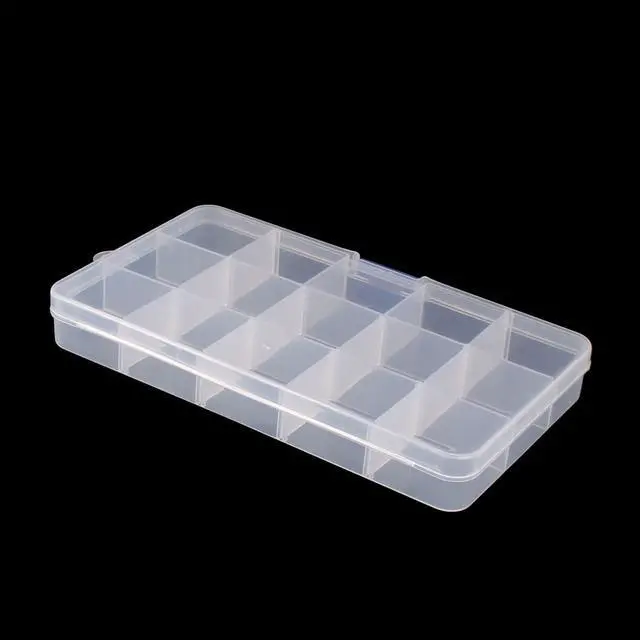 Alt view image 5 of 5 - Unique Bargains Plastic 15 Compartments Jewelry Earring Bead Container Storage Case