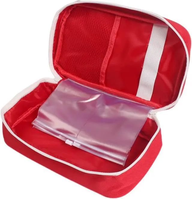Alt view image 4 of 4 - Outdoor Travel Sport Camping Hiking Medic Emergency First Aid Empty Kit Storage Bag Red