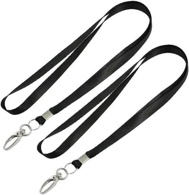 Main image of Unique Bargains 2 Pcs Black Nylon String Cord Keys Holder Lanyard 16.5"