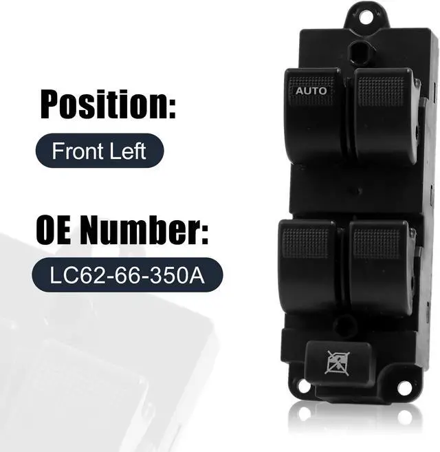 Alt view image 2 of 3 - Master Driver Side Power Window Switch LC62-66-350A Replacement for Mazda MPV 2001-2006