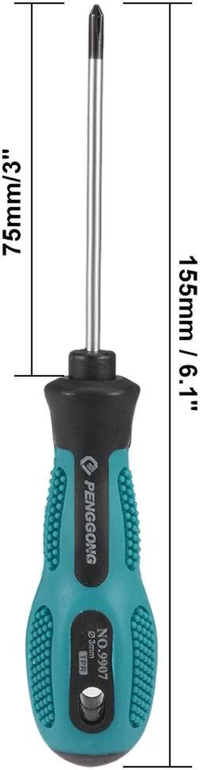 Alt view image 3 of 4 - #0 Phillips Screwdriver 3 Inch Round Shaft Non Slip Comfortable Handle