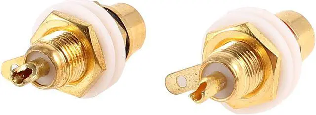 Alt view image 2 of 3 - 2 Pcs Welding Type Metal RCA Female Jack Audio Terminal Connector