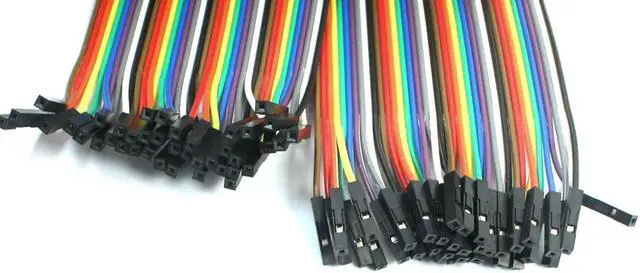 Alt view image 2 of 2 - Unique Bargains 80pcs 1P-1P Female to Female Breadboard Connect Test Jumper Cable Wire 50cm