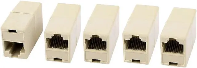 Main image of 5Pcs Cat5 RJ45 8P8C Lan Network Ethernet Cable Extender Joiner Adapter Coupler