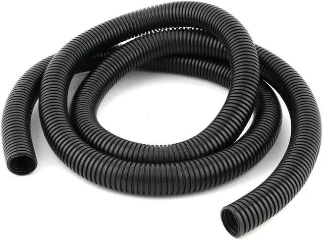Main image of Flexible Insulated Corrugated Tube Pipe Hose Black 2M Length 28mm Outer Dia