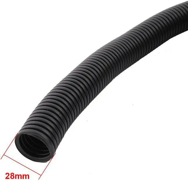 Alt view image 2 of 2 - Nylon Corrugated Tube Conduit Bellows Pipe Hose Wire 4M Long 28mm Outer Dia