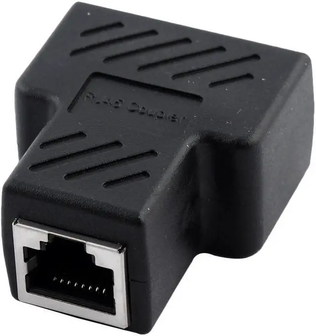 Alt view image 2 of 2 - Unique BargainsRJ45 1 to 2 Port Female to Female Network Ethernet Socket LAN Splitter Adapter