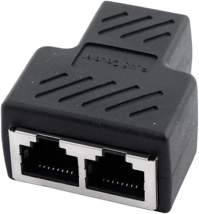 Main image of Unique BargainsRJ45 1 to 2 Port Female to Female Network Ethernet Socket LAN Splitter Adapter