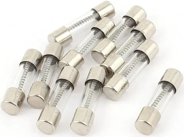 Main image of 10 Pcs 250V 20A 20Amp Slow Blow Glass Fuses Tubes 5mm x 20mm