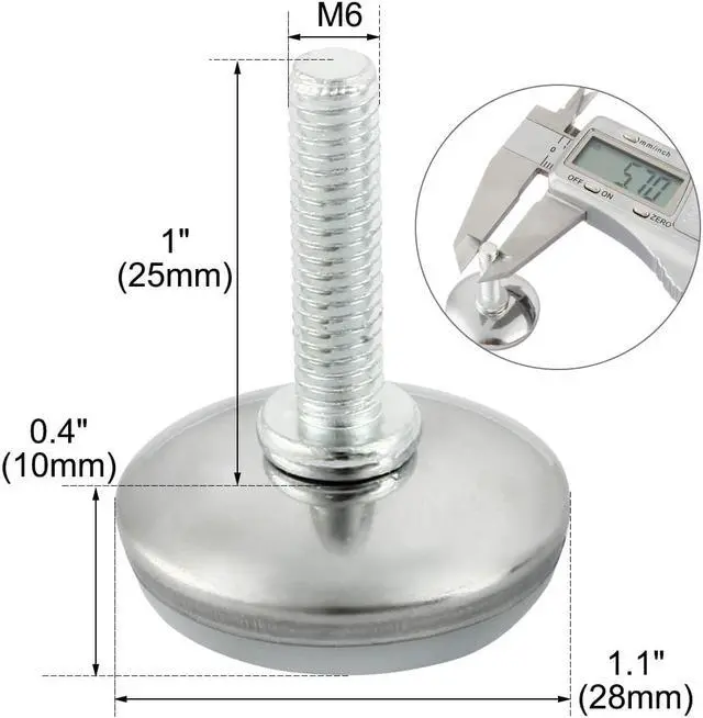 Alt view image 2 of 2 - Unique Bargains 5 Pcs Antislip Plastic Round 25 mm Chair Foot Cover Table Furniture Leg Protector White