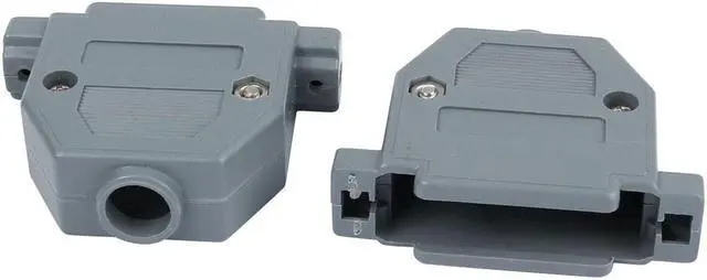 Alt view image 2 of 3 - 4pcs DB25 Male/Female Port D-Sub Connector Kit Cover Housing Assembly Shell Plastic Hood Gray