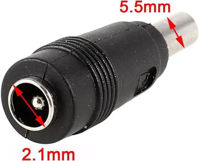 Alt view image 2 of 2 - Unique Bargains DC Power Adapter 5.5mm x 2.5mm Plug to 5.5 x 2.1mm Jack M/F Connector