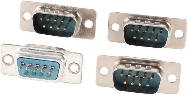 Main image of Unique Bargains 4 Pcs VGA Gender Changer 2 Lines DB-9 DB9 9 Pin Male Adapter Connector